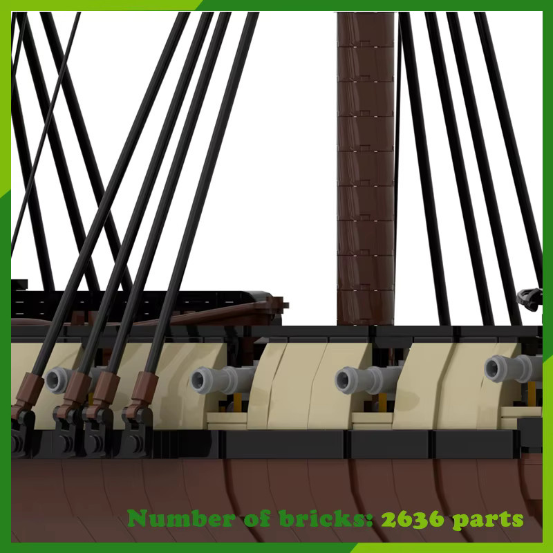 MOCBUILDING MOC Bausteine Schiff Set mit 2636 Teilen, Kreatives DIY Modell eines Kriegsschiffs in Multicolour - Bild 4