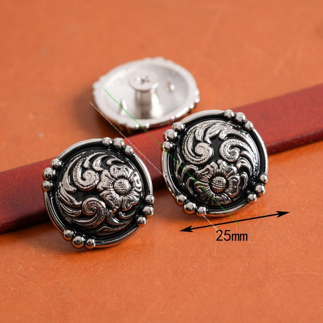 Create YueHong Conchos Western Metall Blume, 2,5 cm - Bild 1