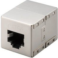 Goobay RJ-45 Modularkupplung für Ethernet/LAN in Silber - Bild 1