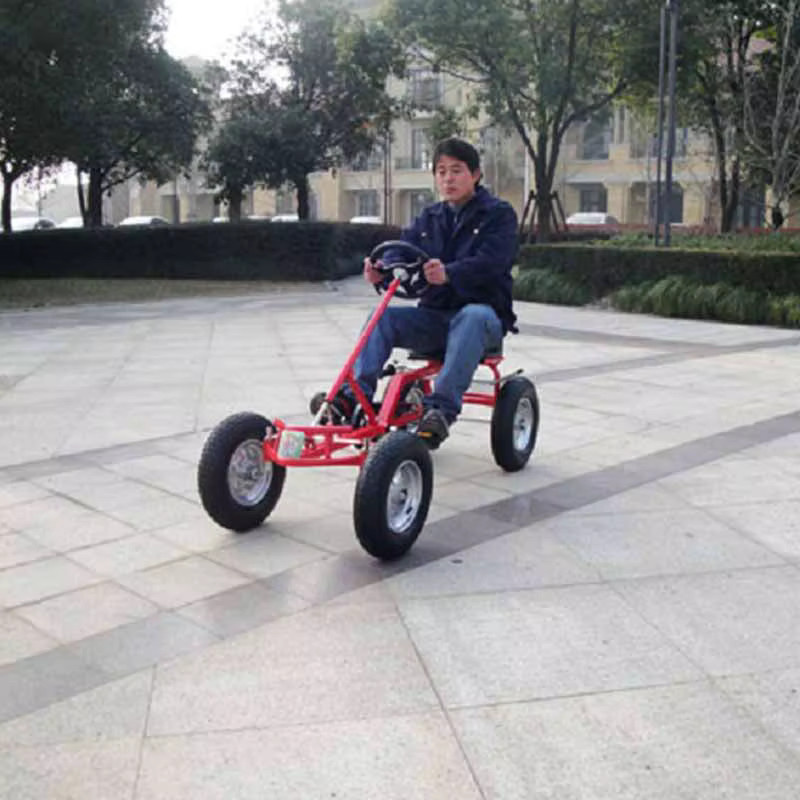JSEX Quadratische Drift-Pedal-Gokarts, Fahrzeuge, Rot - Bild 2
