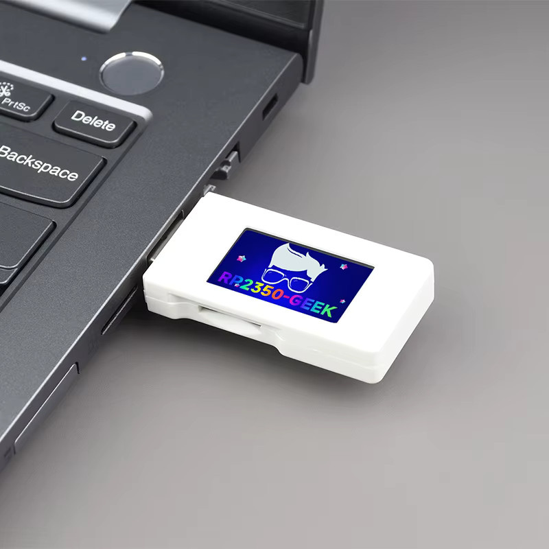 RP2350-GEEK Entwicklungsboard mit 1,14 Zoll 65K Farb-LCD, RP2350 Mikrocontroller, USB-C Debugging Downloader und Kunststoffgehäuse in Weiß - Bild 3