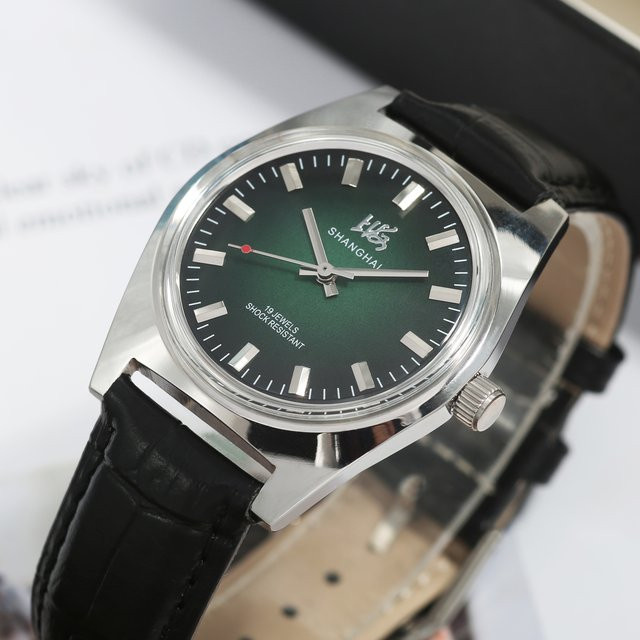 Heimdallr Armbanduhr, Handaufzug, Edelstahl, 36 mm, Herren, Grün - Bild 1