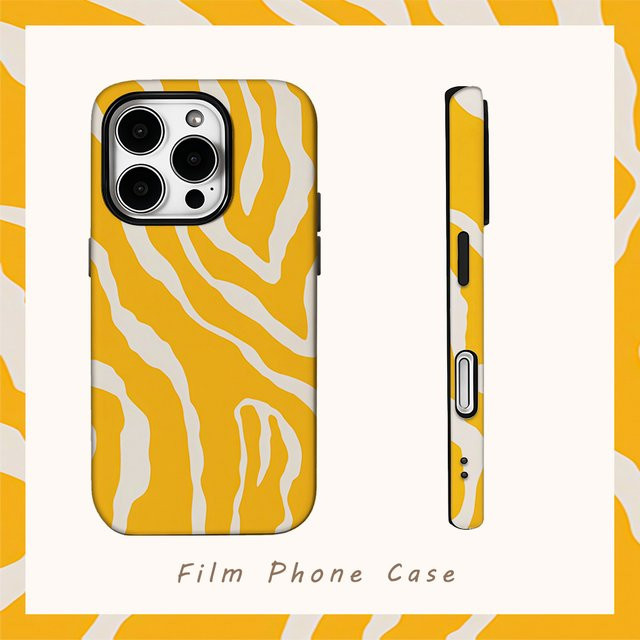 Potdemiel Handyhülle Gelber Ozean für iPhone 11 bis iPhone 16 Pro Max Plus mit doppelschichtiger Rückseite - Bild 1