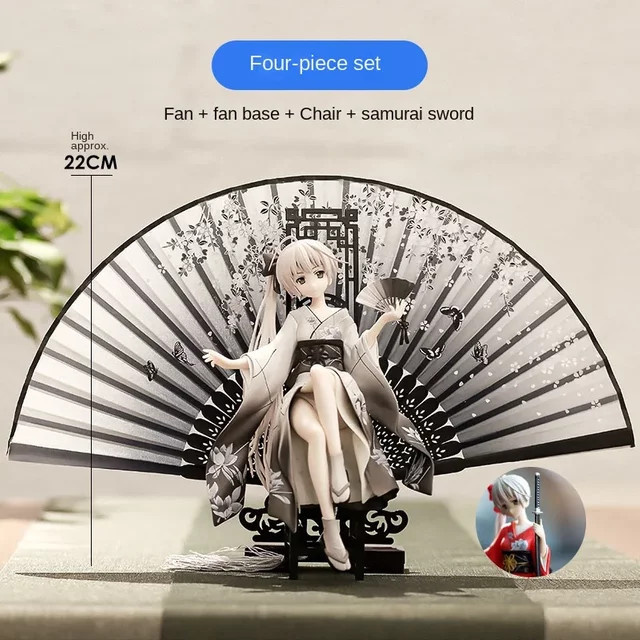 Bandai Edge of The Sky Dome Sister Spring Hino Dome und Wind Dome Language Kimono Fan, zweidimensionales Modell, Kunststoff - Bild 1