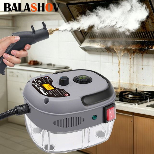 BALASHOV Handdampfreiniger mit Hochdruck und Hochtemperatur in Grau mit 1200 ml Wassertank für Haushalt, Gewerbe und Auto - Bild 1