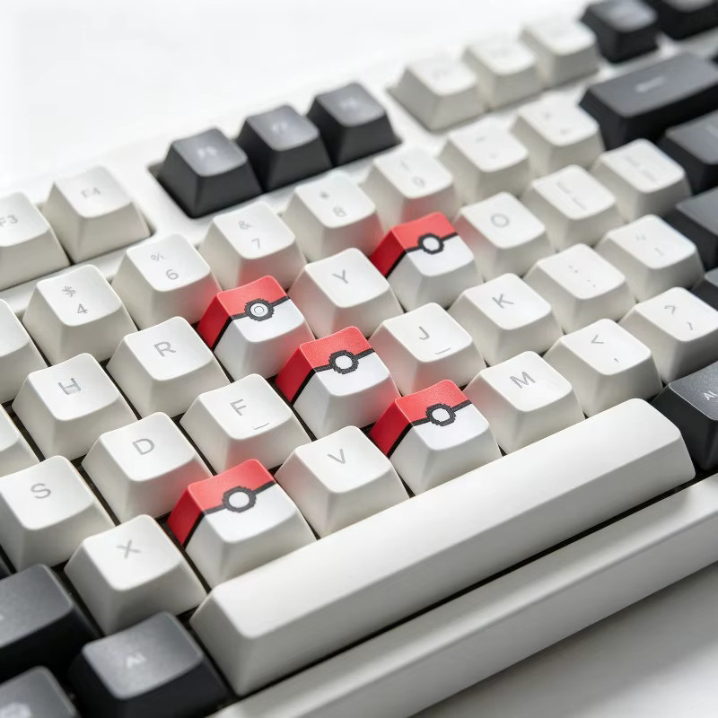 TAKARA TOMY Pokemon Pokeball Pixel Art Tastenkappe in Rot, einzelne benutzerdefinierte ESC-Tastenkappe aus PBT für mechanische Tastaturen mit Cherry MX Switch - Bild 4