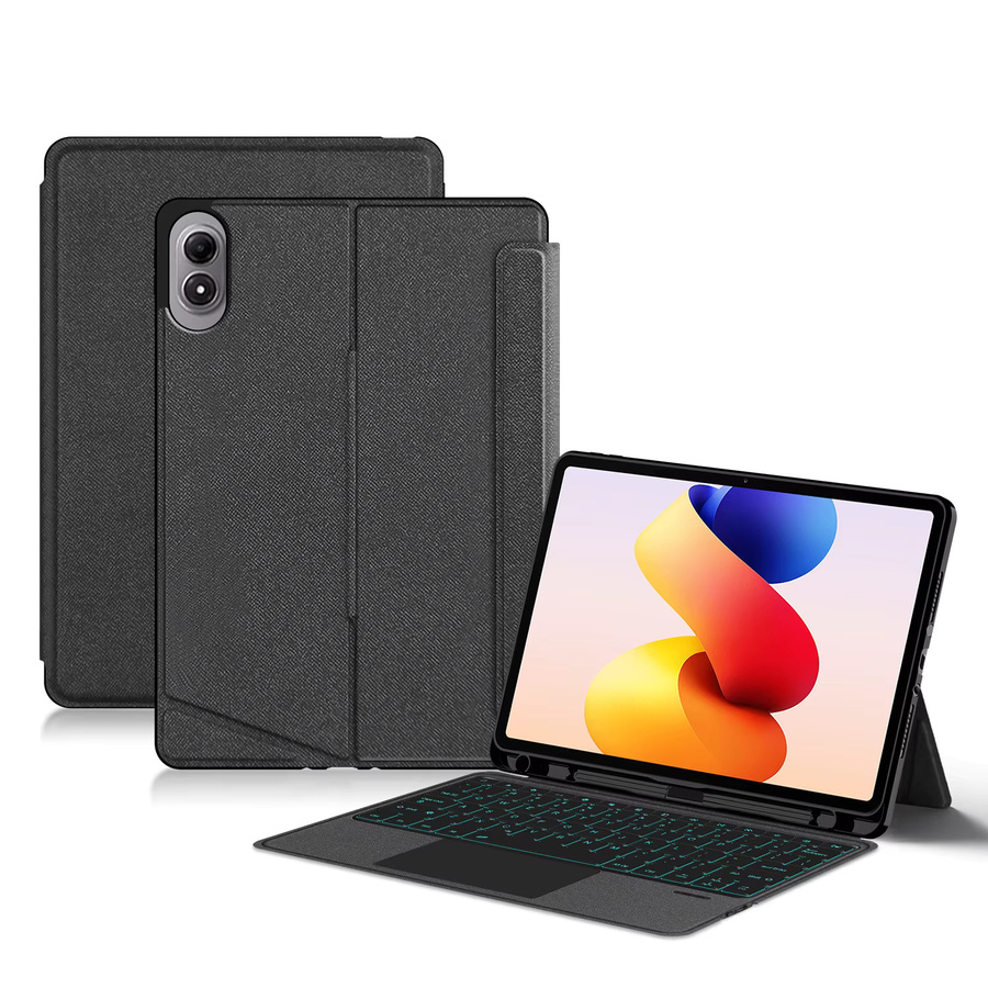 Magische Tastaturhülle für Xiaomi Redmi Pad Pro und Poco Pad 12,1 Zoll in Schwarz mit Stiftschlitz - Bild 2
