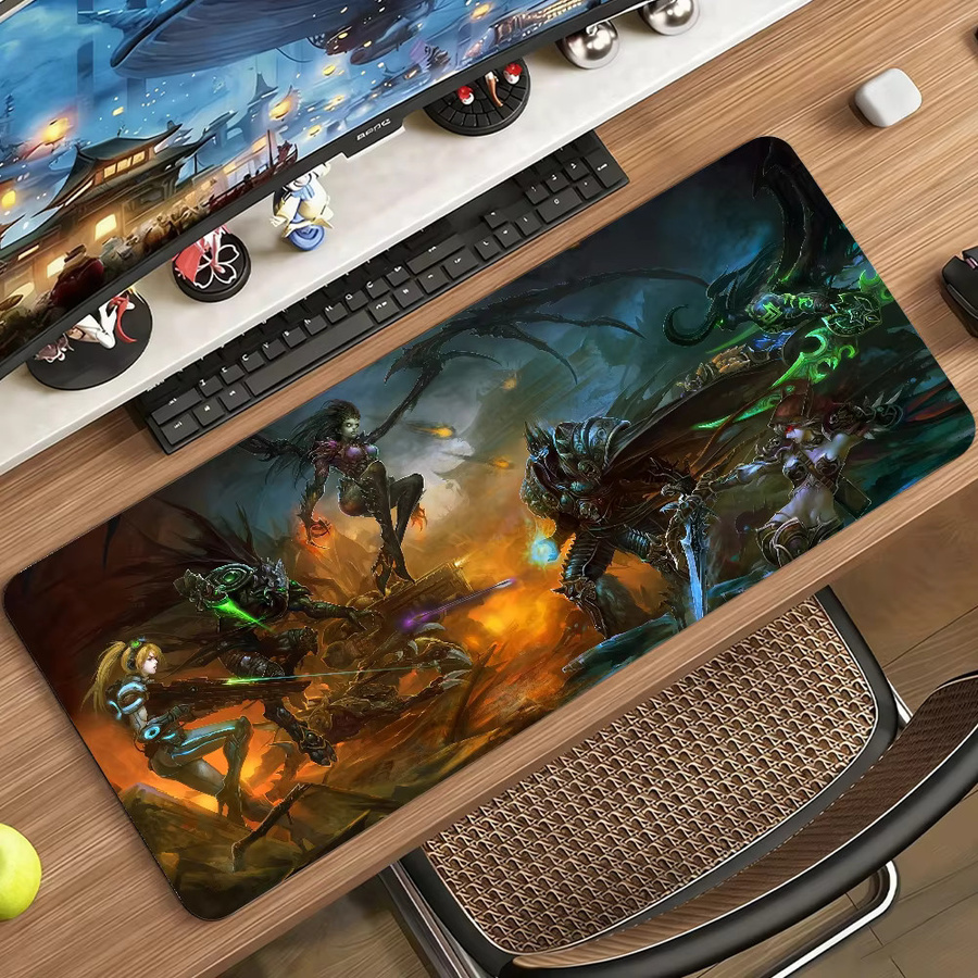 S-StarCraftES Mauspad rutschfeste Schreibtischunterlage in Multicolour für PC und Laptop - Bild 3