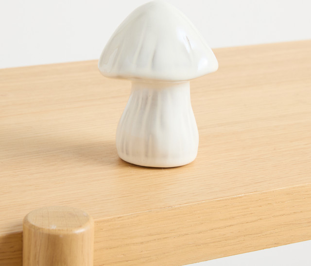 Blume2000 Deko-Pilz aus Keramik in Weiß, Höhe: 8,5 cm, Breite: 10,0 cm, Tiefe: 8,5 cm - Bild 1