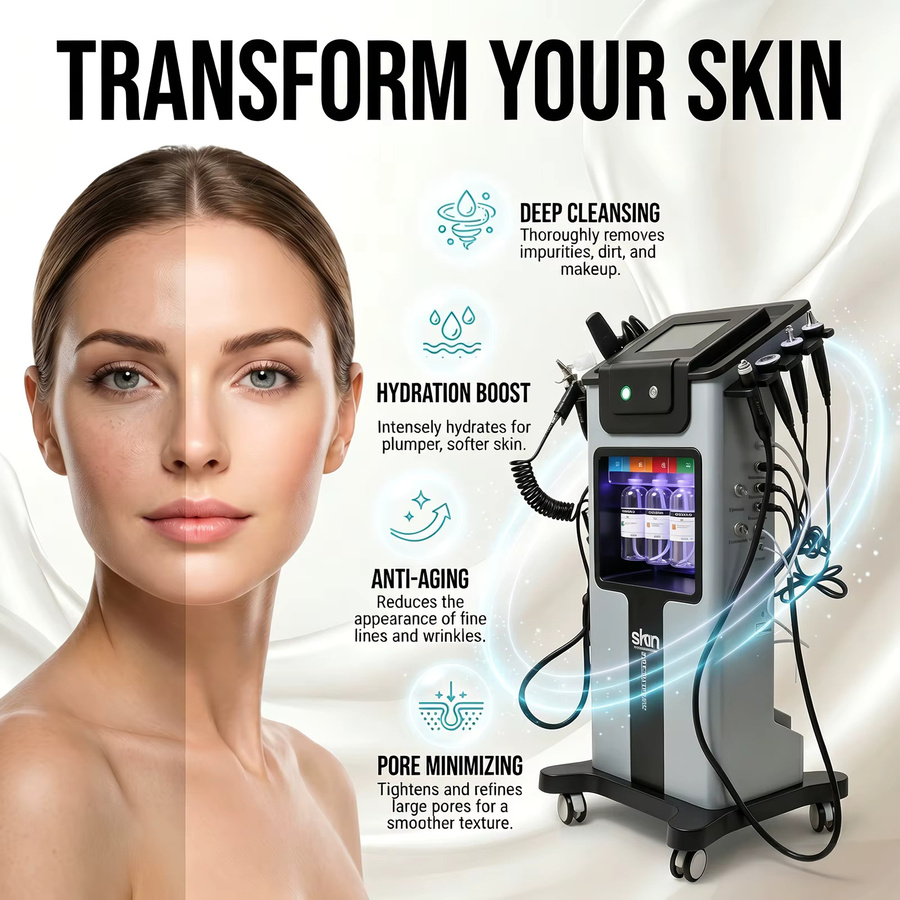 Podofo 12-in-1 Hydro-Dermabrasionsgerät, Gesichtspflege, Unisex - Bild 4