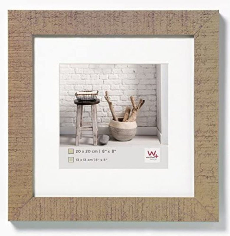 Walther Design Home Fotorahmen aus Holz mit Passepartout in Beige/Braun, B/H: 20 x 20 cm - Bild 2