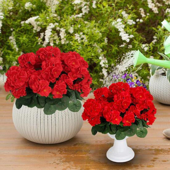Outdeer Künstlicher Seidenblumenzweig in Rot, UV-beständige Dekoration für Tischmittelstücke in Zuhause, Büro oder bei Hochzeiten - Bild 2