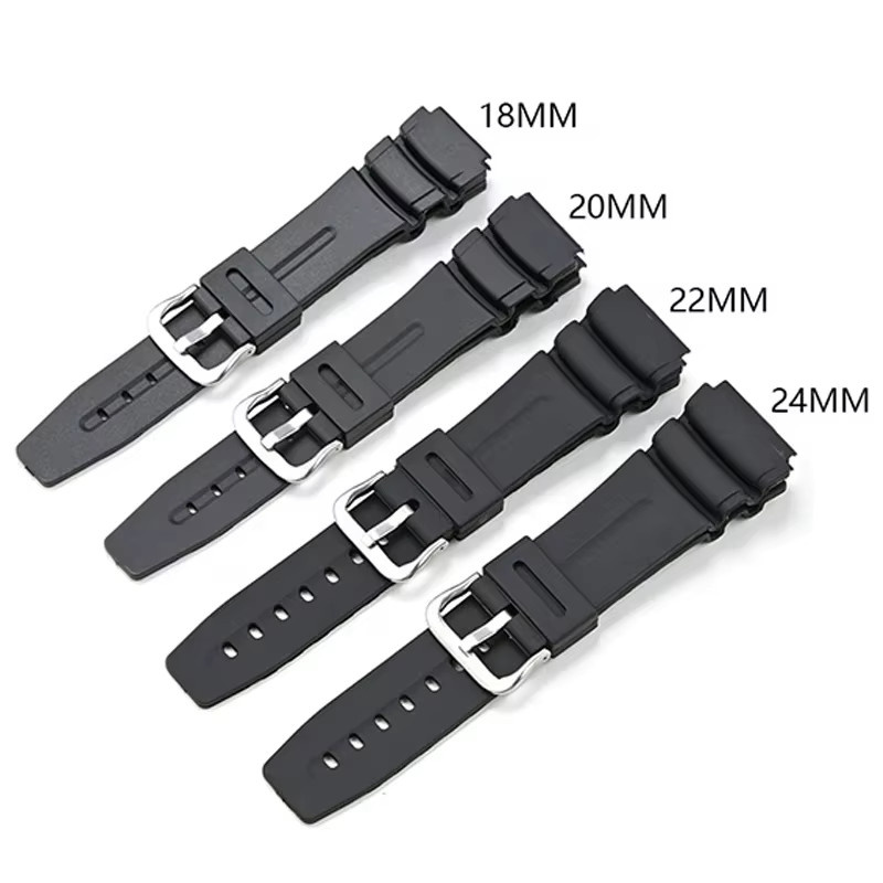 Casio Uhrenarmband Kautschuk, Schwarz, Unisex - Bild 2