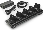 Zebra 5-Slot Docking Cradle Drucker-Ladestation in Schwarz für ZQ300 Series mit USB-C und USB-A Anschlüssen - Bild 1