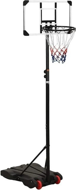 vidaXL Basketballständer aus Polycarbonat und Stahl in Transparent, Höhe: 216-250 cm - Bild 1