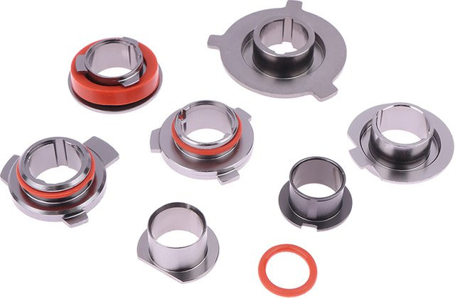 SHIDWJ Scheinwerfer Halteclips und LED Sockel Adapter Set in Silber für V7-9005/9006/H11/H7/H4/H3/H1 - Bild 1