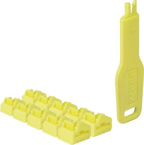 LINDY RJ-45 LAN-Portblockierung mit Schlüssel Gelb 47900 - Bild 1