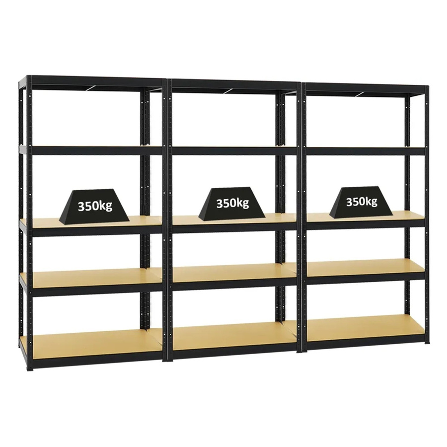 PROREGAL Schwerlastregal Slim Elephant Schwarz, 5 Ebenen, H x B x T: 180 x 90 x 45 cm - Bild 2