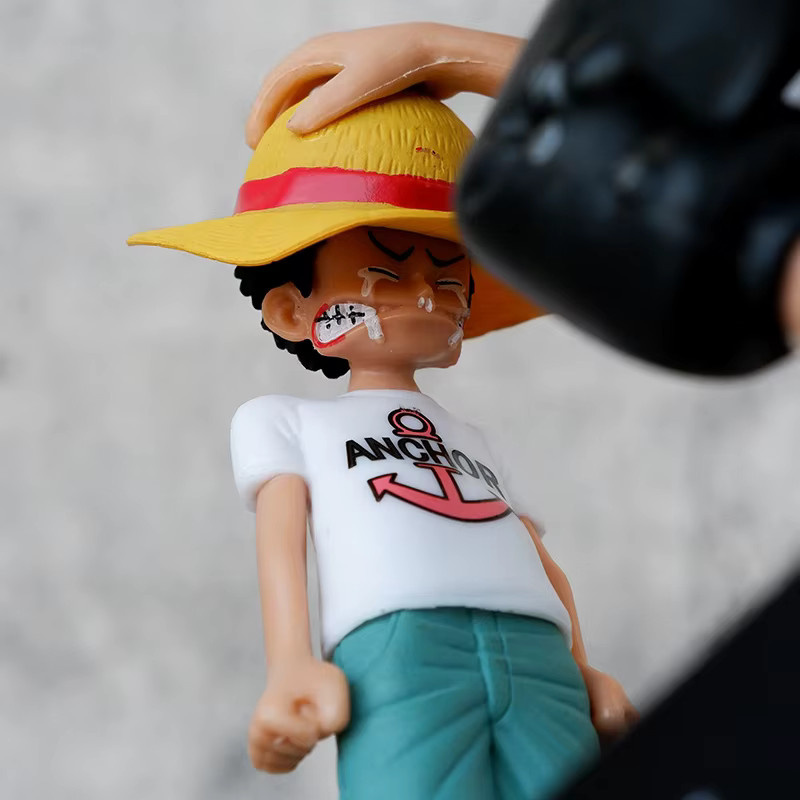 Bandai One Piece Red Hair Shanks & Child Ruffy Relation Ver. Action Figure Statue, Kunststoff, 17cm - Bild 3
