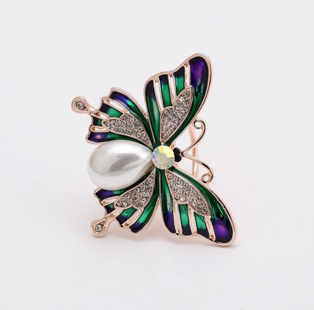 YIRAN Jewelry Schalspange Schmetterling, Damen, grau - Bild 1