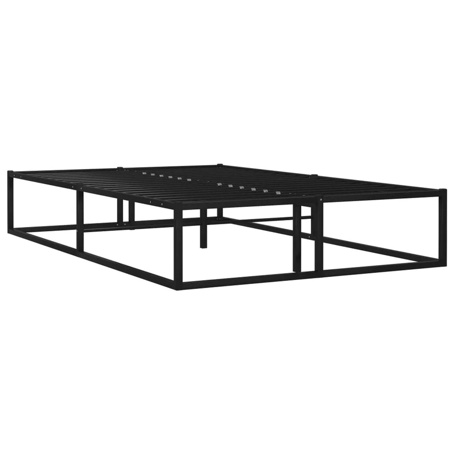vidaXL Bettgestell aus Metall in Schwarz, modernes Design, pulverbeschichtet, B/T: 120 x 200 cm - Bild 2