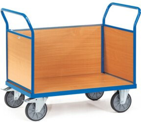 Fetra Dreiwandwagen 2530 in Blau mit TPE-Reifen und 500 kg Tragkraft - Bild 1