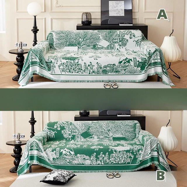 Super Six Sofatuch im orientalischen Stil aus Chenille, kratzfeste Sofadecke für alle Jahreszeiten, B: 180 cm, T: 130 cm - Bild 1
