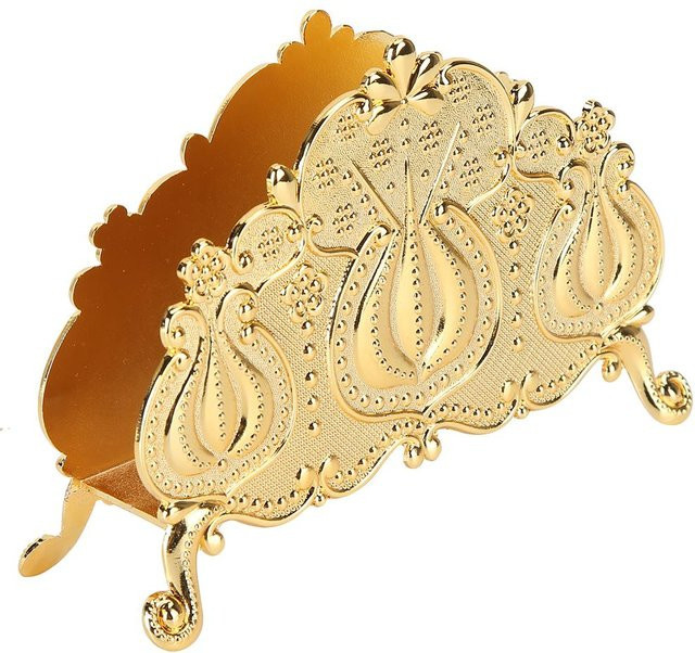 KONNWEI Serviettenhalter aus Zinklegierung in Gold für Tischaufstellung - Bild 1