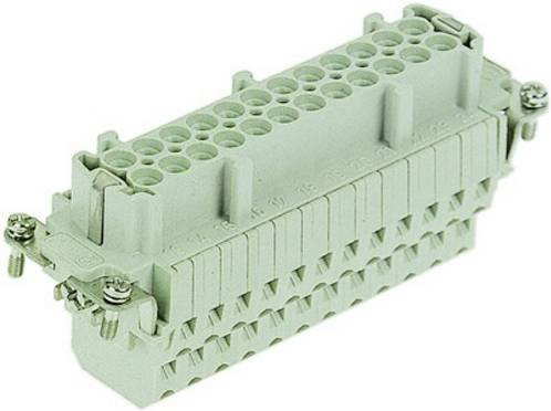HARTING Han 24ESS Buchseneinsatz grau, 24-polig mit PE, Doppel-Käfigzugfederanschluss, 500V, 16A - Bild 1
