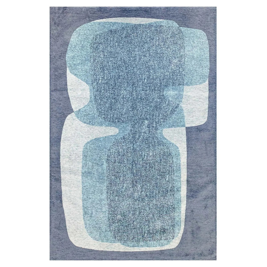 Lola&Moi Teppich Clear Sky Blau im Vintage-Design mit geometrischem Muster, Breite: 170 cm, Tiefe: 240 cm - Bild 2