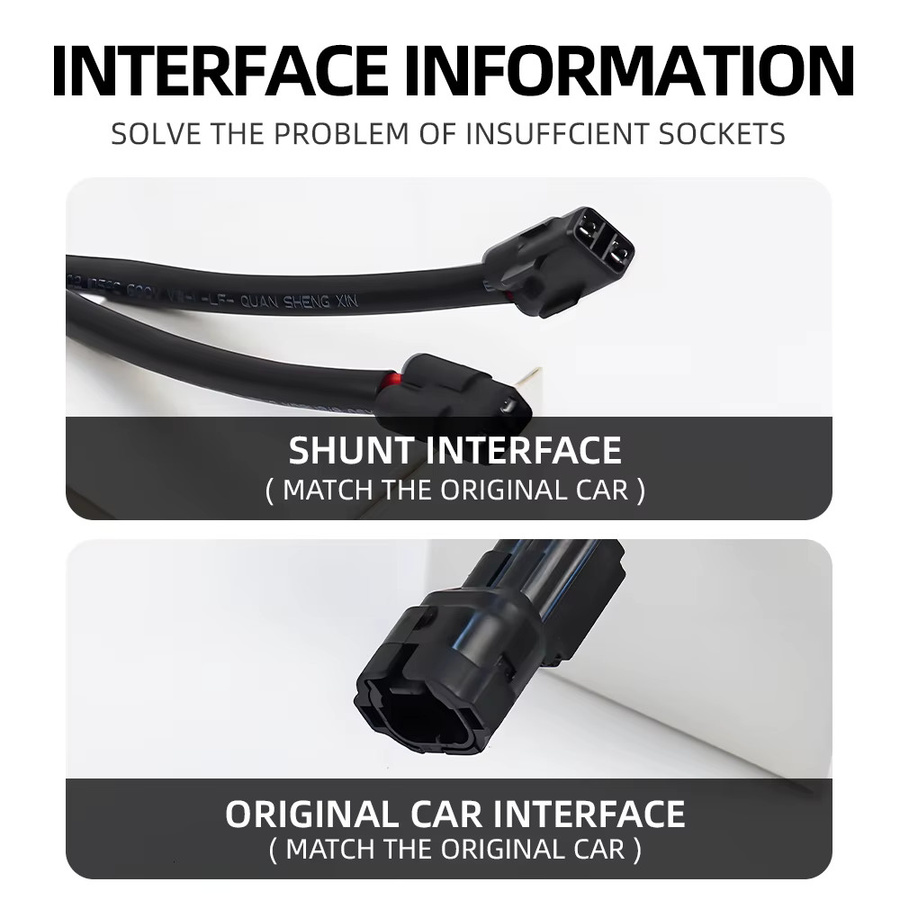AFNCX Motorrad-Kabelbuchsenverlängerung Quick Connect aus PVC in Schwarz für KAWASAKI Ninja 400, Ninja 500, Ninja 650 und Versys X-300 - Bild 2