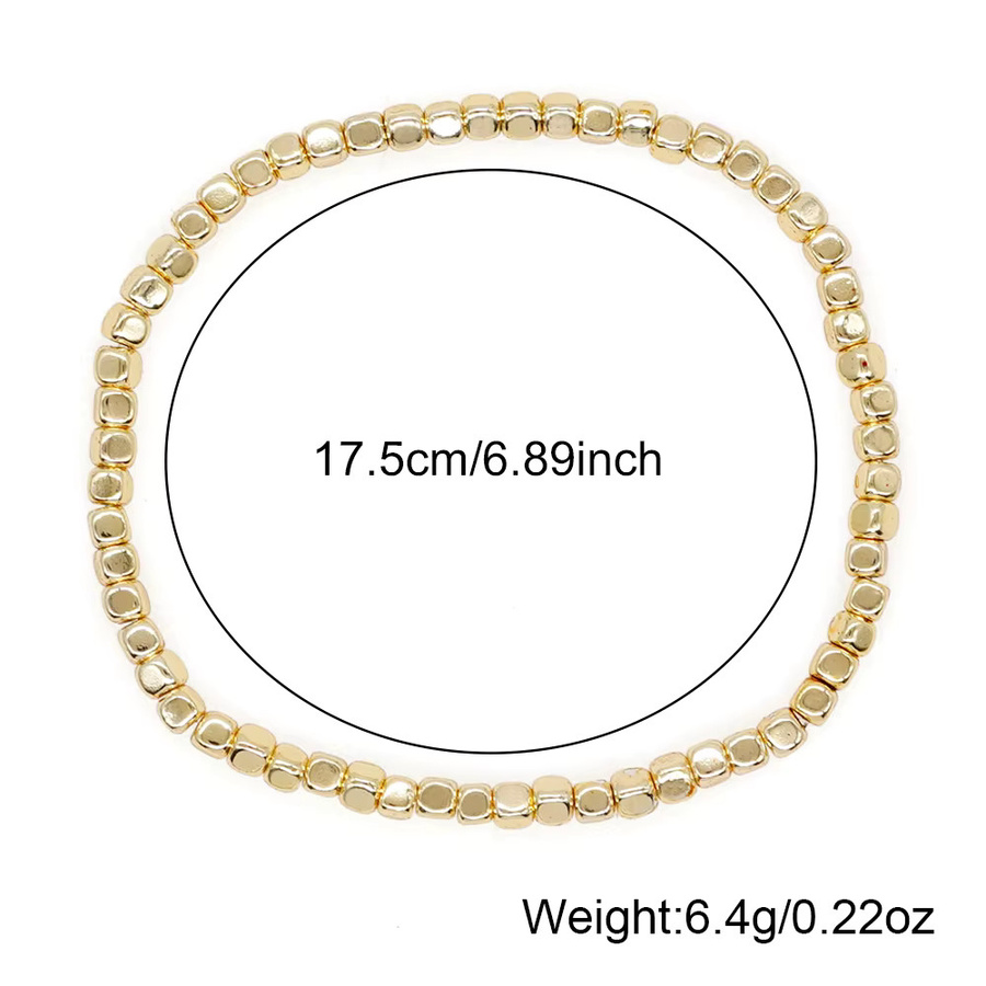 Go2boho Armband, Hämatit-Stein, goldene Perlen, Unisex - Bild 2