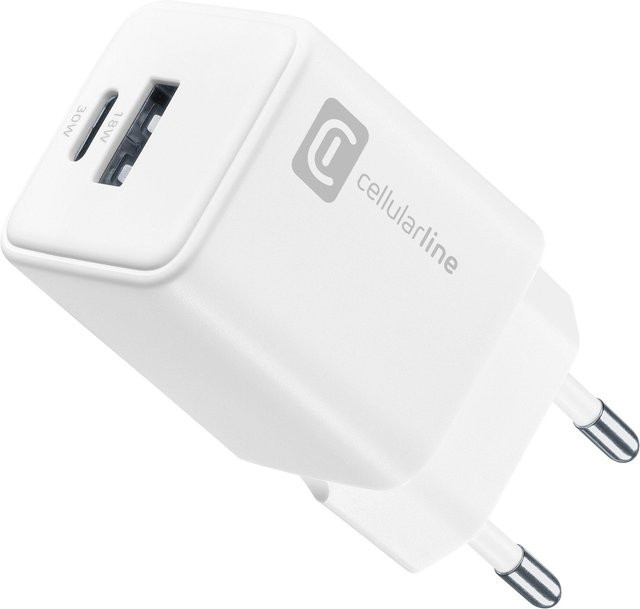Multipower Dual GaN Reiselader 30W mit USB-A und USB-C in Weiß - Bild 1