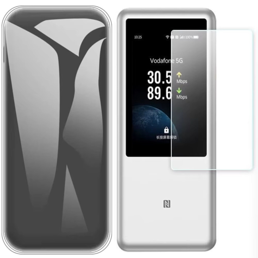 2-in-1 Schutzset für ZTE U60 Pro MU5250 mit Softfilm und Silikonhülle in Schwarz und Transparent - Bild 1