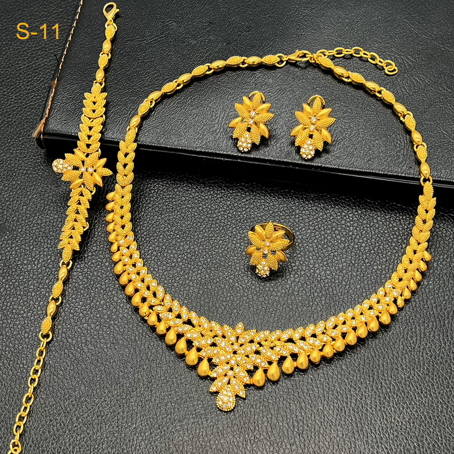 XUHUANG Schmuck-Set, Gold, Zirkonia, Damen - Bild 2