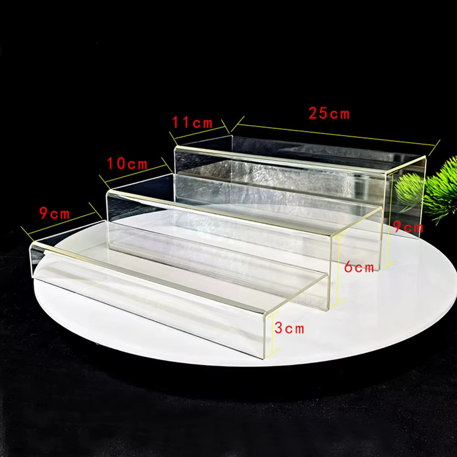 VIBRATITE Schmuck Display Rack aus Acryl, transparenter Organizer für Parfüm, Spielzeug und Desserts, Tischmodell, rechteckig, B/T/H: 18,0 x 8,0 x 5,0 cm - Bild 3