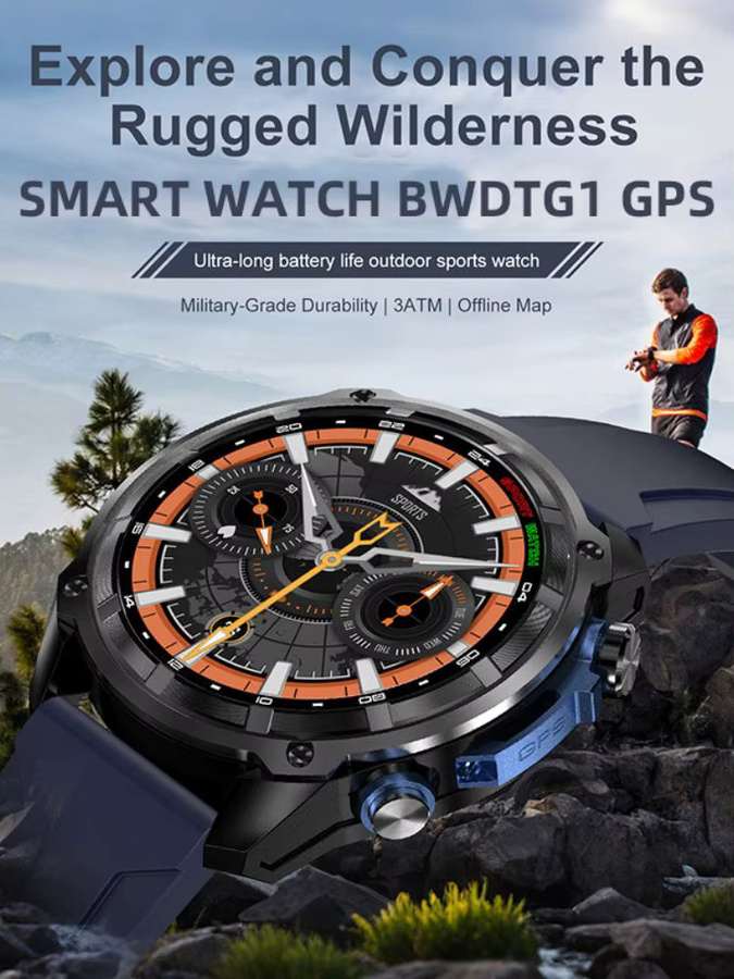 foxbox Smartwatch, GPS, Edelstahl, Schwarz, Rund - Bild 6
