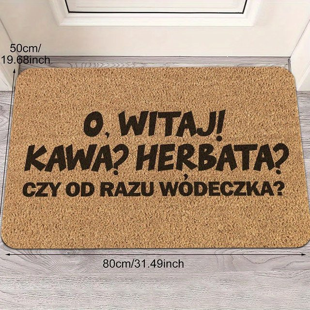 VIKAMA Humorvolle polnische Fußmatte als dekorative Eingangsmatte und Flur-Teppich, B/T: 60 x 40 cm - Bild 1