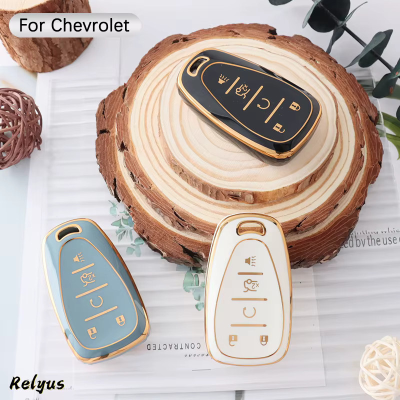 Relyus Soft TPU Autoschlüssel Abdeckung Schutzhülle für Chevrolet Malibu Camaro Cruze Traverse Sonic Volt Equinox - Bild 2
