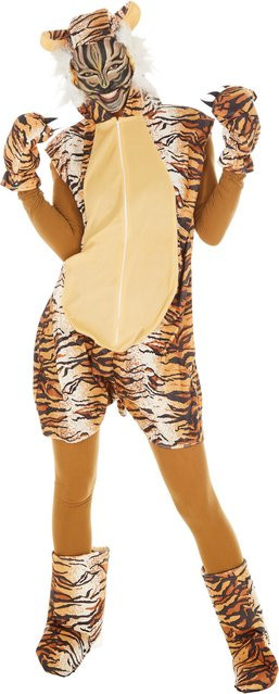 tectake Kostüm Tiger, Unisex, Plüsch / Textil, Orange - Bild 1