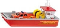 SIKU Feuerwehr Arbeitsboot Spielfahrzeug in rot/grau - Bild 1