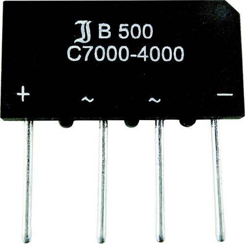 Diotec Brückengleichrichter SIL-4 B40C1500A, einphasig, Schwarz, 80V, 2.3A - Bild 1