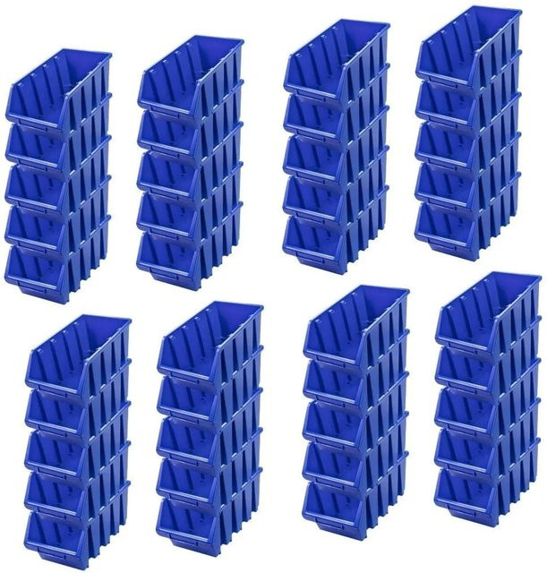 PROREGAL SuperSparSet 40 Sichtlagerboxen aus Polypropylen in Blau, H x B x T: 34,0 x 15,5 x 20,4 cm - Bild 1