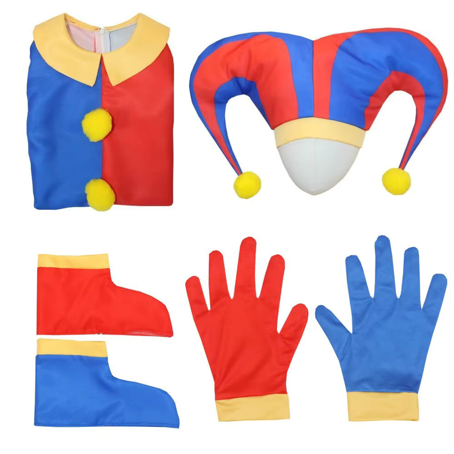 ZOBOTT Pomni Cosplay-Kostüm, Clown, 6-teiliges Set, Zubehör - Bild 3