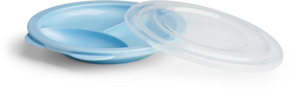 Herobility Eco Baby-Menüteller mit Deckel in Blau - Bild 1