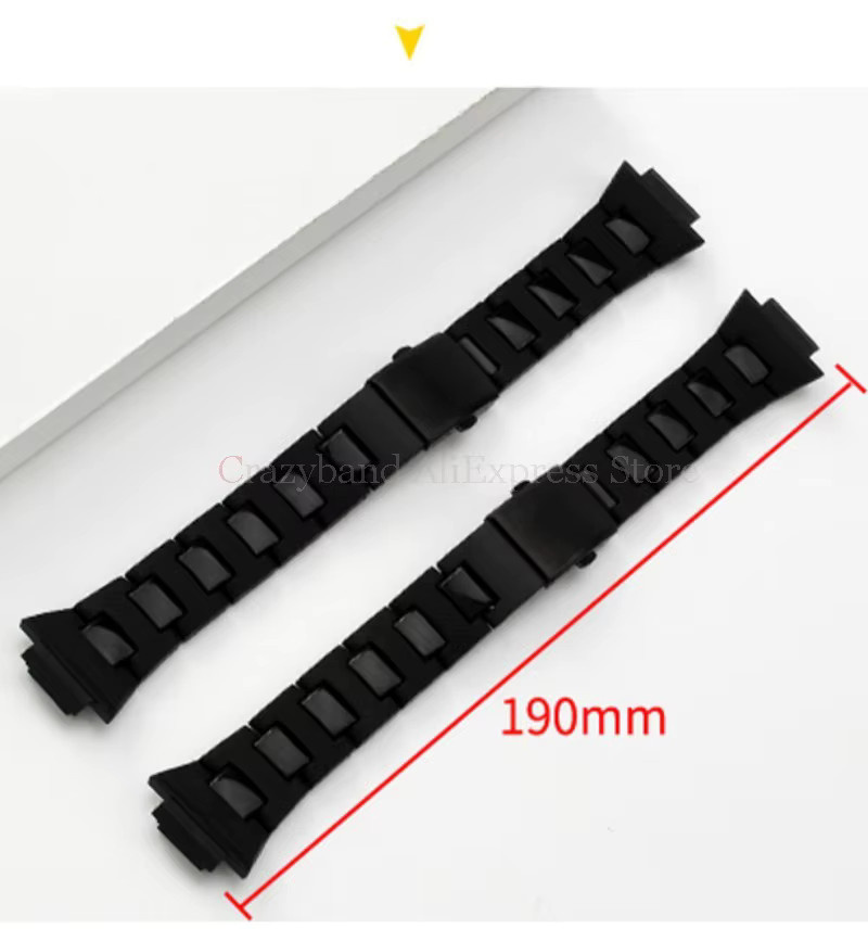 Uhrenarmband Kunststoff, Schwarz, 16 mm, Unisex - Bild 6