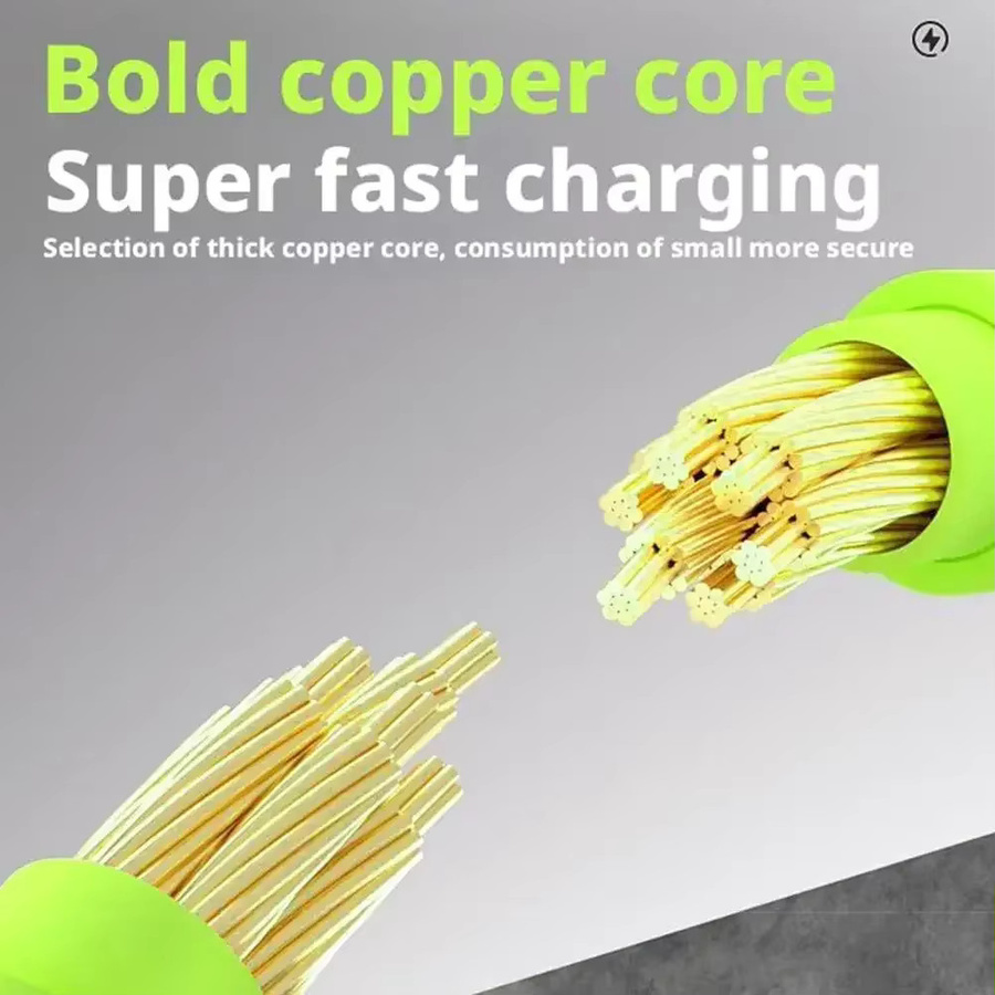 USB-C-Ladekabel mit digitaler Anzeige und USB-A-Adapter, 240 W Schnellladefunktion, Grün, Länge: 1,5 m - Bild 3