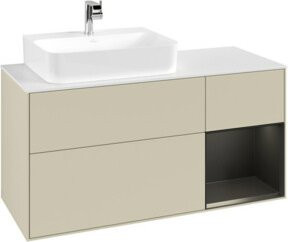 V&B Waschtischunterschrank Finion in Seidengrau lackiert, Breite: 120 cm, Tiefe: 50,1 cm, Höhe: 50,1 cm - Bild 1