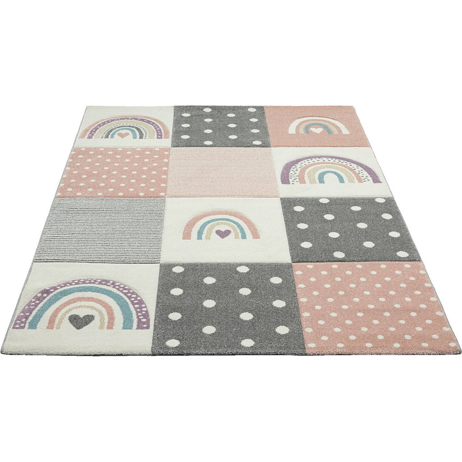 Merinos Teppich Pastel Kids in Rosa für das Kinderzimmer aus Wolle B/L: 80 x 150 cm - Bild 2
