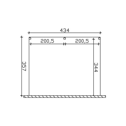 SKANHOLZ Terrassenüberdachung Garda in Weiß mit Polycarbonat-Dach und integrierter Regenrinne, Breite: 434 cm - Bild 2